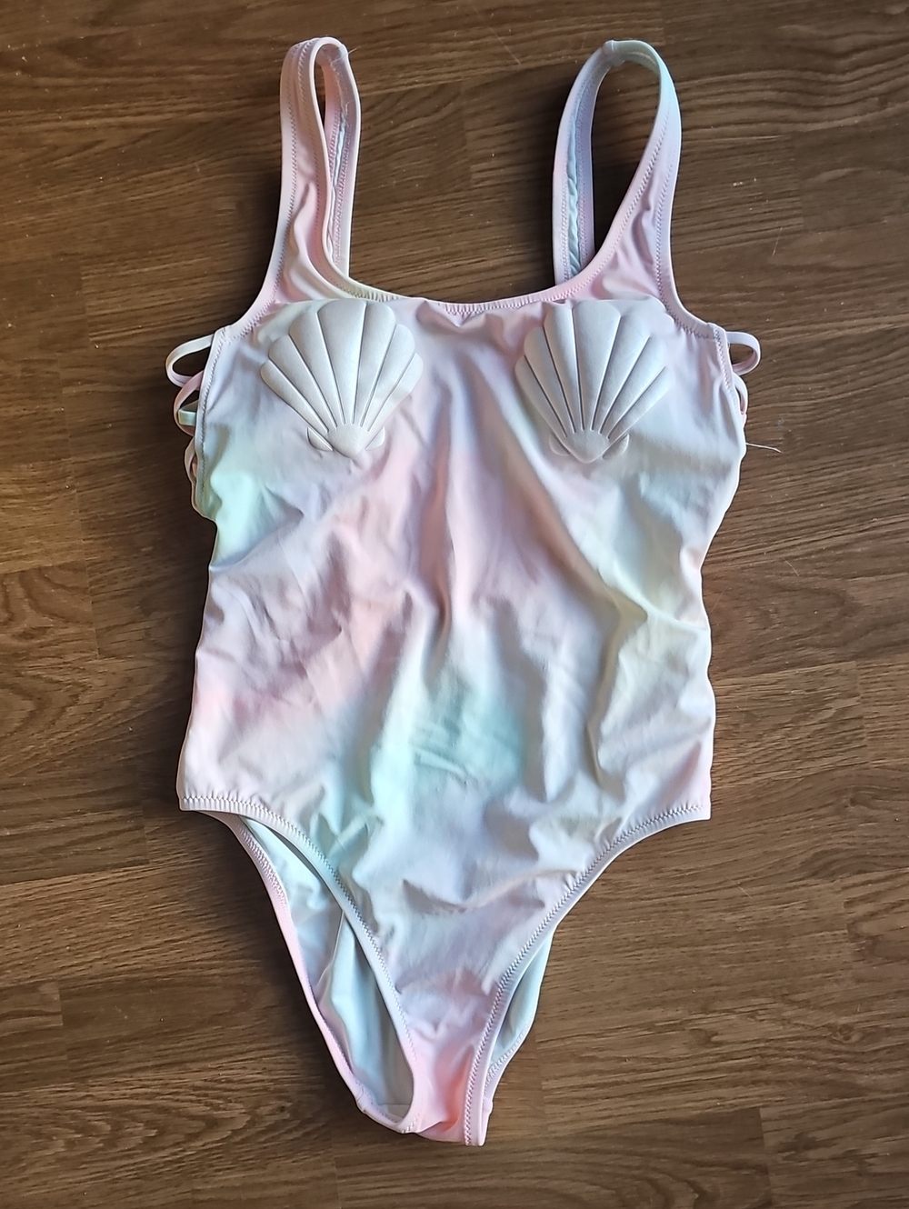 Pink Victoria Secret One Piece Seashell Mermaid Tie Dye Swimsuit Women's Small